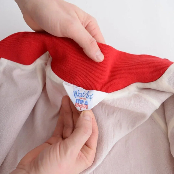 Vintage West Ark made in U.S.A. Citgo  Motor oil Red Button Up Varsity Jacket - Picture 15 of 15